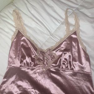 Vintage Pink Satin Slipdress